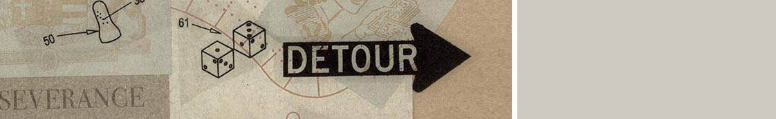 Illustration mit Würfeln und dem Schriftzug "Detour" zur Veranschaulichung des Themas Krise in der Partnerschaft